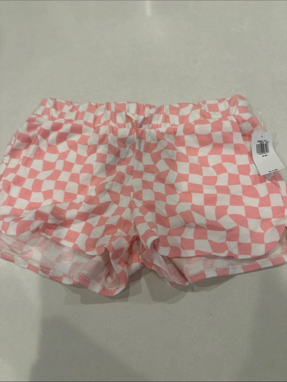 GAP Pink and White Checkered Girls' Shorts